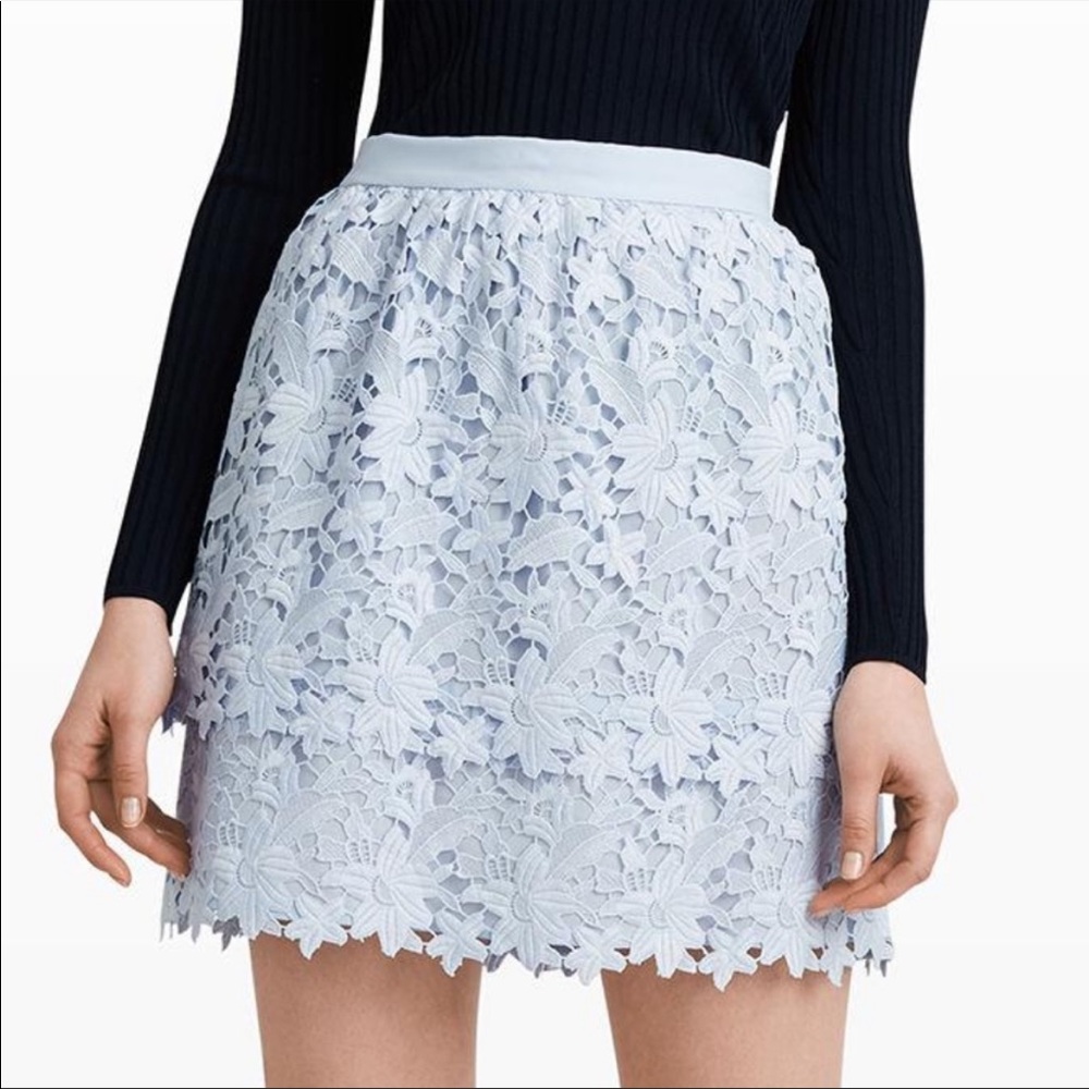 Club Monaco Alvildah Tiered Lace Overlay Skirt (Sz. 2)